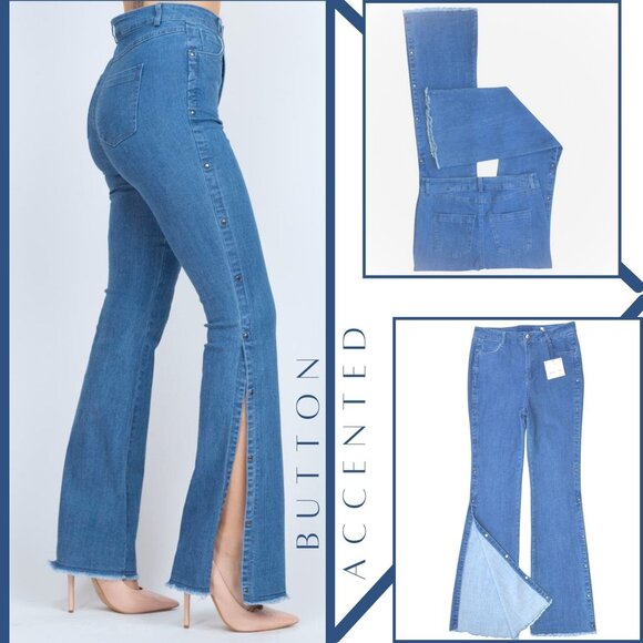 TOCCO DI VANA Denim - Flare Side-Buttons